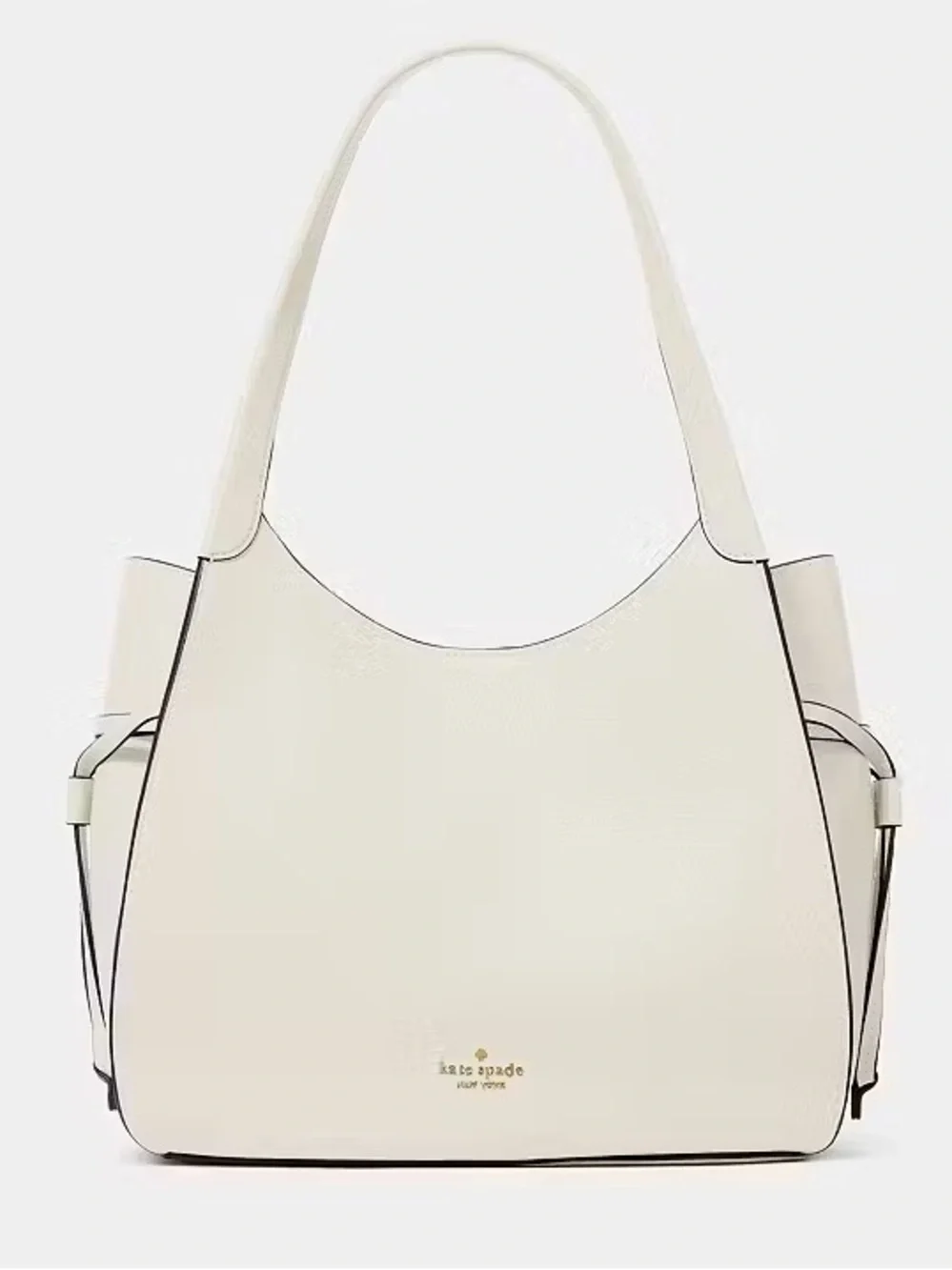 ♠️Kate Spade Stash Pebbled Leather Carryall Shoulder Bag, Light Cream NEW NWT